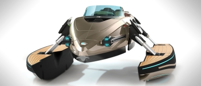 De bizarre Komaran is een mix van drie watervoertuigen!