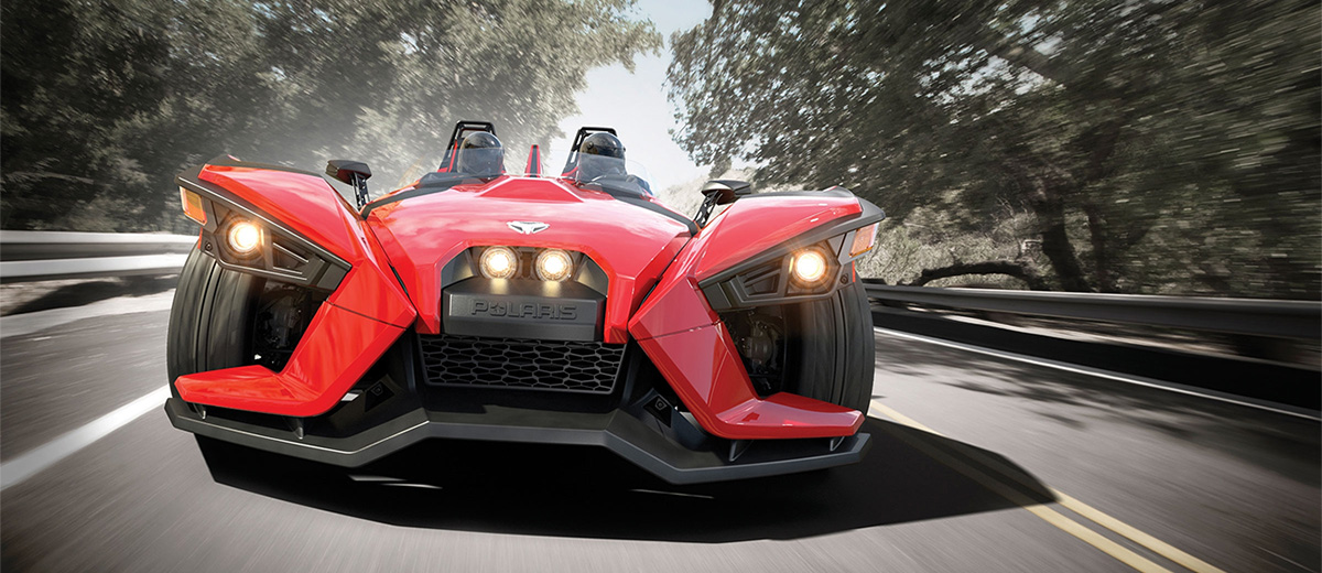 De Polaris Slingshot is snel, licht en... géén auto